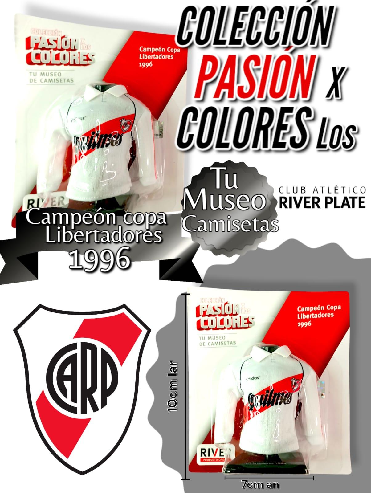 Figura Camiseta Coleccionable RIVER PLATE Colección Pasión x los Colores 1996 Copa Libertadores 